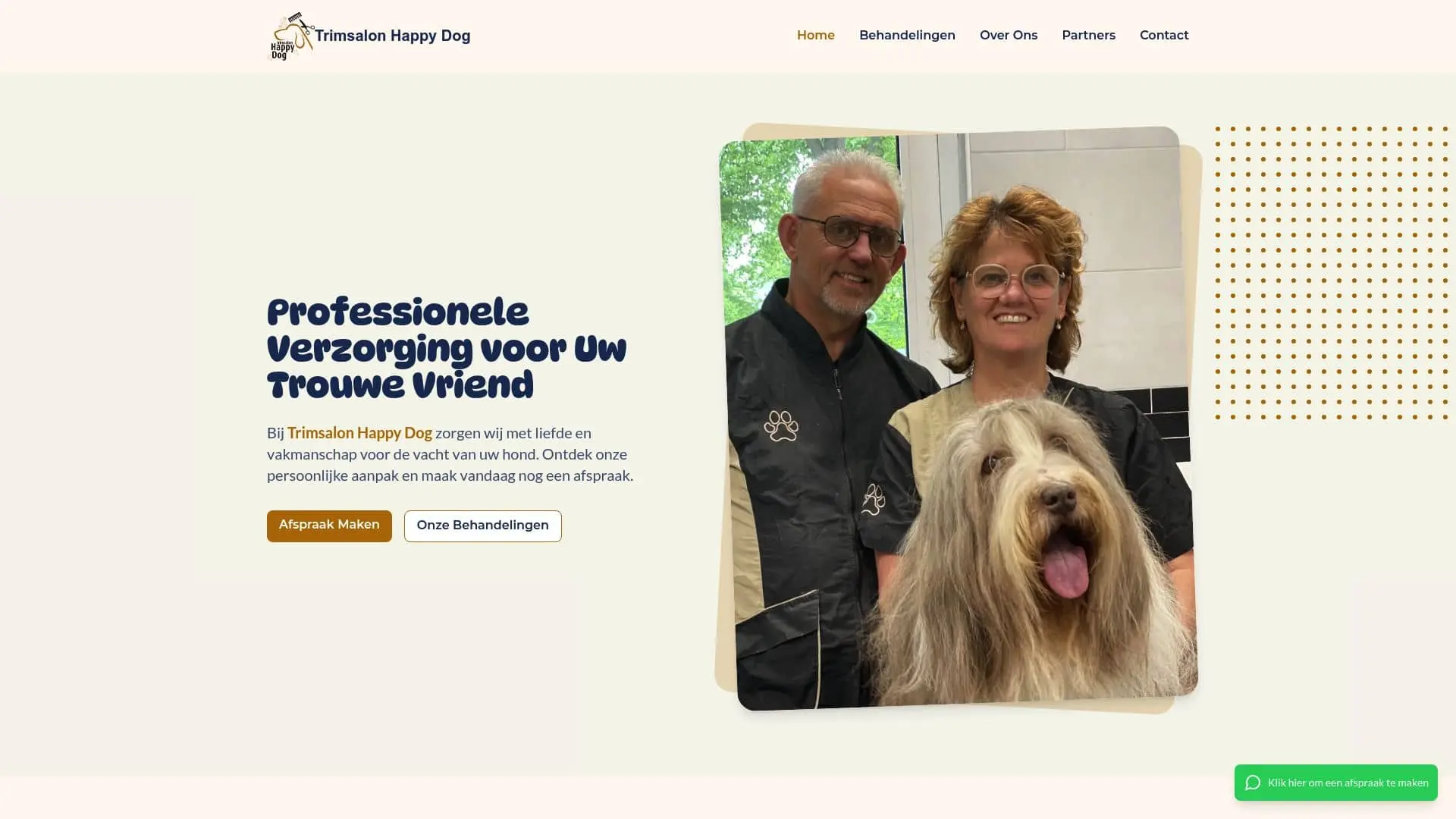 Oplevering Website Happydog Trimsalon: Van Ontwerp naar Resultaat